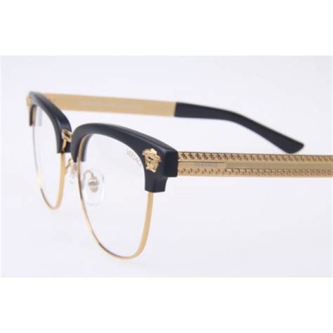 versace black gold glasses|black and Gold Versace eyeglasses.